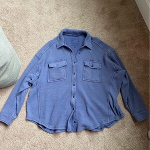 Aerie Lumber Jane waffle knit button down